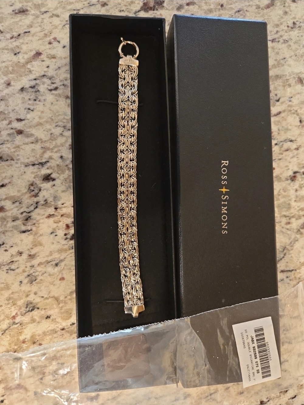 Ross-Simons Polished Silver Byzantine-Style Bracelet